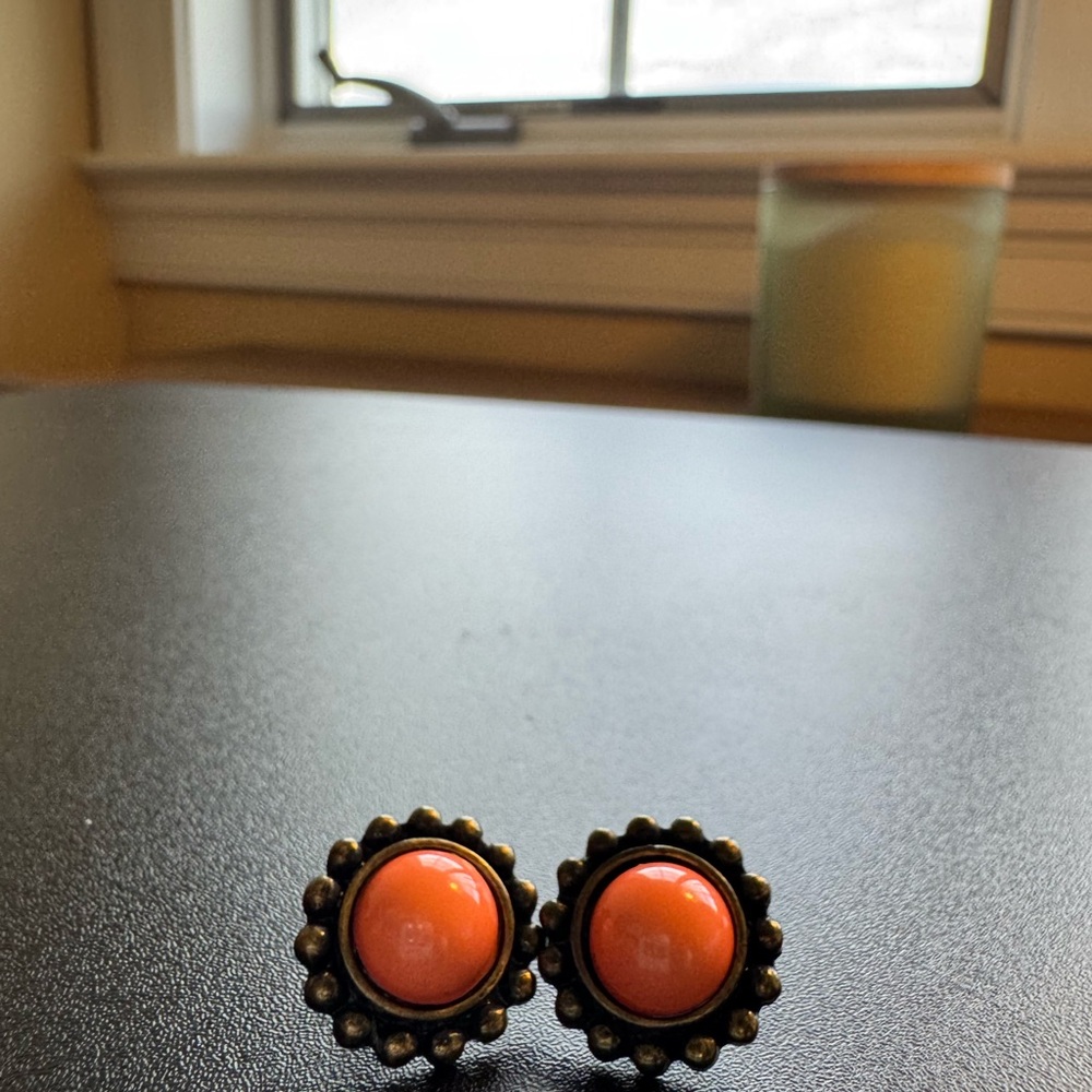 Urban Outfitters Vintage-Inspired Orange Stud Earrings